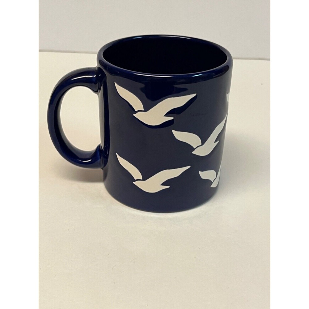 Waechtersbach W. Germany Ceramic Mug Vintage 80s 90s Coastal Grandma Seagulls